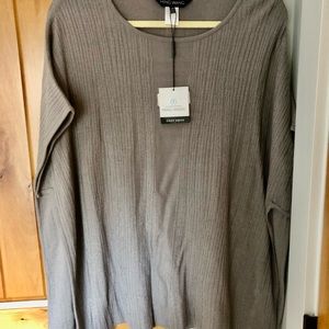 NWT Ming Wang Cozy knit tunic sweater poncho S/M